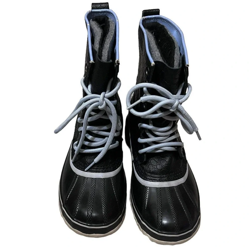 Sorel 1964 Premium Size 5 Pebbled‎ Winter Snow Boots Black Blue